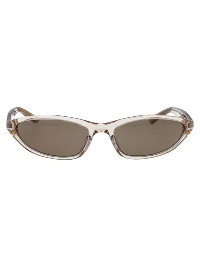 Balenciaga Bb0402s Sunglasses In Beige-beige-brown