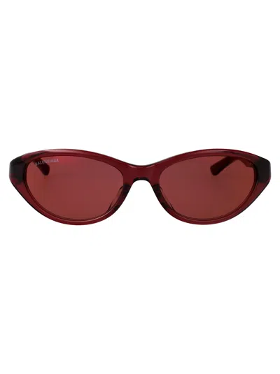 Balenciaga Bb0404sk Sunglasses In Burgundy-burgundy-red