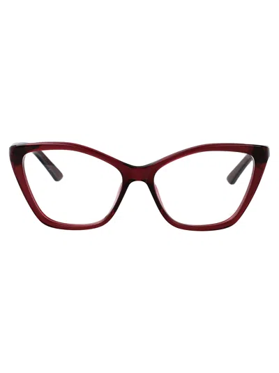 Balenciaga Bb0405o Glasses In Burgundy-burgundy-transparent