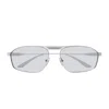Balenciaga Bb0416s Tag 3.0 Linea Everyday 004 Silver Grey Glasses In Metallic