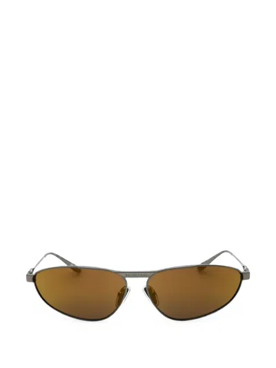 Balenciaga Bb0417s Sculptural Metal Sunglasses In Brown