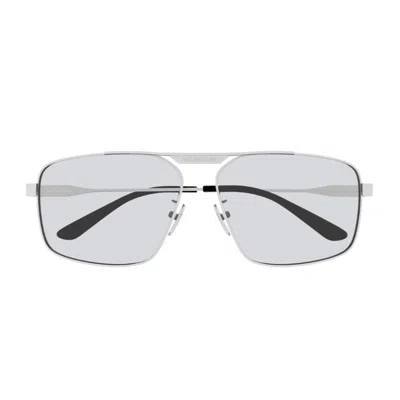 Balenciaga Bb0418sk Tag 2.0 Linea Everyday 004 Silver Grey Glasses In Gray