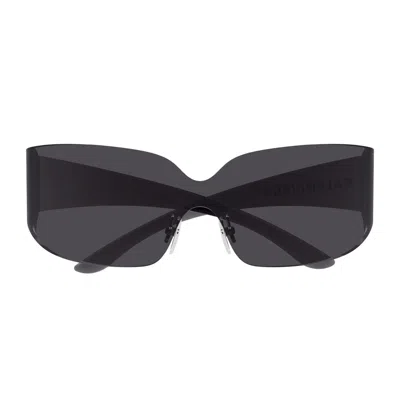 Balenciaga Bb0421s Linea Extreme 001 Grey Sunglasses In Gray