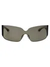 Balenciaga Brown-brown-brown Nylon Sunglasses In Brown