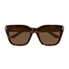 Balenciaga Bb0433sk Linea Everyday 002 Havana Brown Sunglasses In Brown