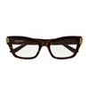Balenciaga Bb0435o Linea Everyday 002 Havana Glasses In Brown