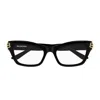 Balenciaga Bb0435o Linea Everyday Bb0435o 001 Black Glasses In Black