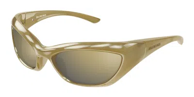 Balenciaga Oval-frame Sunglasses In Green