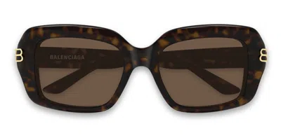 Balenciaga Bb0465s Tortoise In Brown