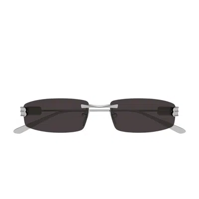Balenciaga Bb0488s Linea Everyday 005 Ruthenium Grey Sunglasses In Gray