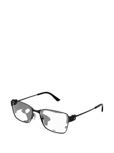 Balenciaga Bb-logo Square-frame Glasses In Black