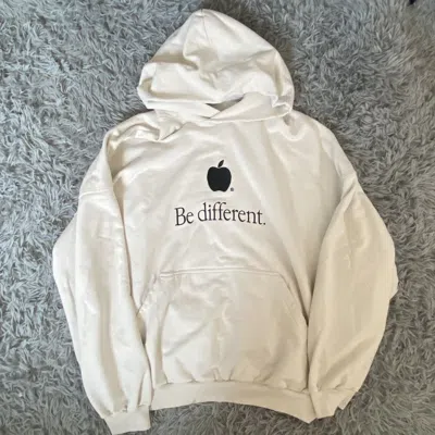 Pre-owned Balenciaga Be Different Hoodie In Off White