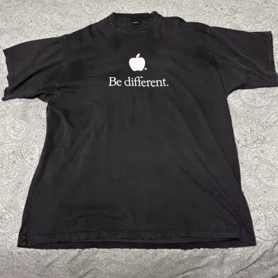 Pre-owned Balenciaga Be Different T- Shirt In Black