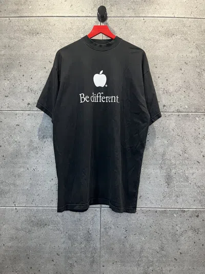 Pre-owned Balenciaga Be Different T Shirt In Black