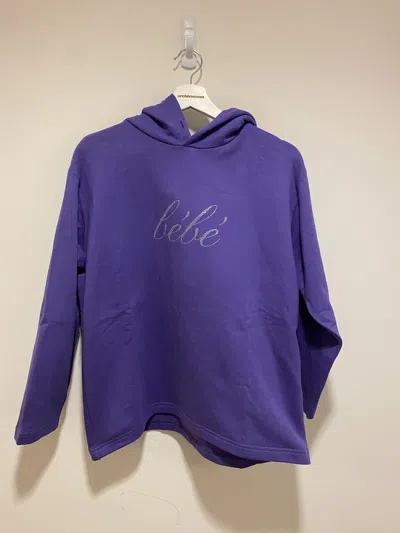 Pre-owned Balenciaga Bebe Cropped Purple Hoodie