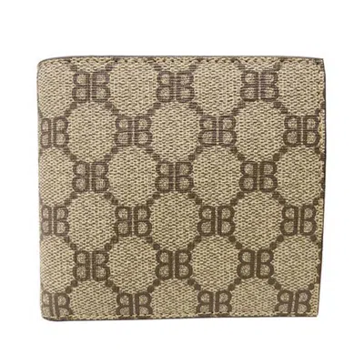 Pre-owned Balenciaga Beige Canvas Wallet (bi-fold) ()