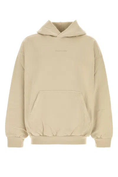 Balenciaga Beige Cotto Sweatshirt In Neutral