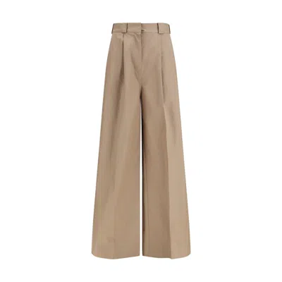 Balenciaga Beige Cotton Flared Pants