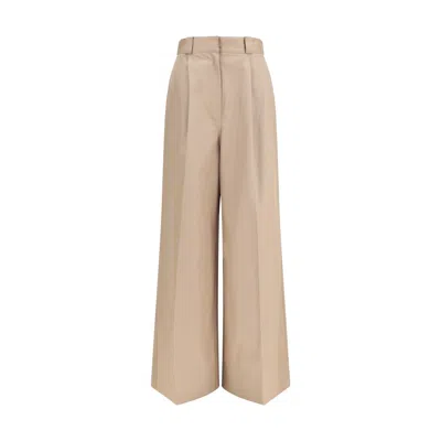 BALENCIAGA BEIGE COTTON FLARED PANTS