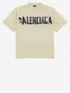 Balenciaga Men Beige Tape Type Medium Fit T-shirt In Neutral