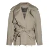 Balenciaga Beige Cotton Trench Coat In Beige