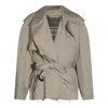 Balenciaga Beige Cotton Trench Coat In Beige