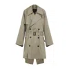 Balenciaga Beige Double-breasted Cotton Trench Coat