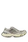 Balenciaga Women Multicolor Synthetic Leather And Mesh Stapler Sneakers In Beige