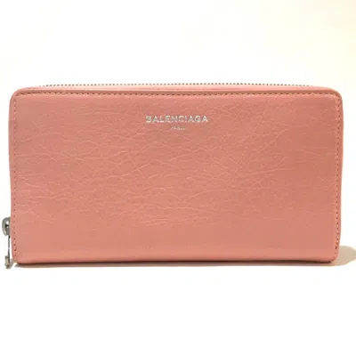 Pre-owned Balenciaga Beige Leather Long Wallet (bi-fold) ()