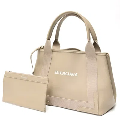Pre-owned Balenciaga Beige Leather Pouch Tote Bag () In Sand