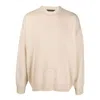 Balenciaga Beige Logo Cashmere Sweater In Beige