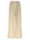 Balenciaga Women Printed Viscose Pyjama Pant In Beige