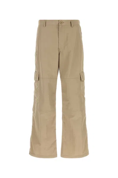 Balenciaga Beige Nylon Cargo Pant In Beige O Tan