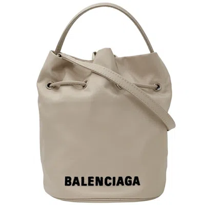 Pre-owned Balenciaga Beige Nylon Handbag Shoulder Bag ()