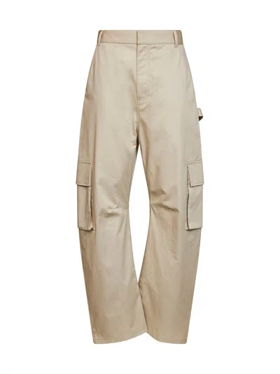 Balenciaga Beige Regenerative Cotton Twill Relaxed Cargo Pants In Neutral