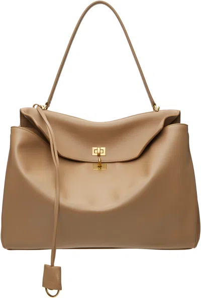 Balenciaga Beige Rodeo Large Bag In 2621 Latte