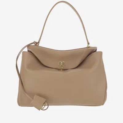 Balenciaga Women's Sand Leather Medium Rodeo Handbag In Neutral
