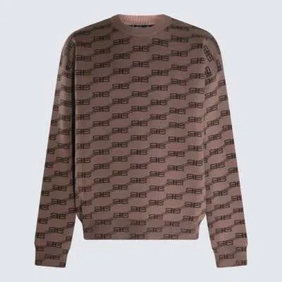 Pre-owned Balenciaga Beige Wool And Cotton Blend Sweater