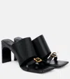 Balenciaga Black Leather Bel Air Sandals In Black
