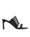 Balenciaga Black Leather Bel Air Sandals In Black