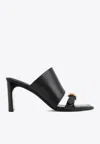 Balenciaga Bel Air Leather Sandals In Black