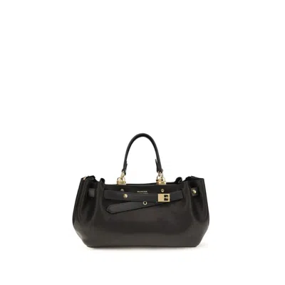 Balenciaga Bel Air Calfskin Leather Shoulder Bag In Black