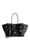 Balenciaga 'bel Air Carry On' Black Medium Tote Bag With Removable Keychain And Two Top Handles In L