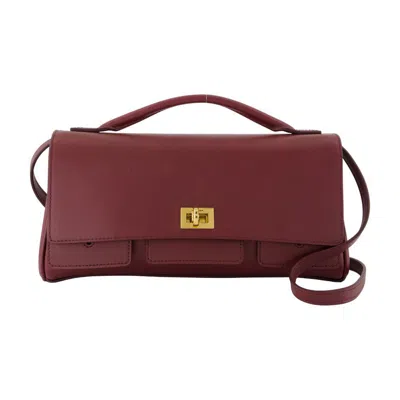 Balenciaga Bel Air Clap On Crossbody In Red