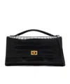 Balenciaga Bel Air Small Clutch With Shoulder Strap In Black