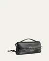 Balenciaga Bel Air Flap Leather Shoulder Bag In Black