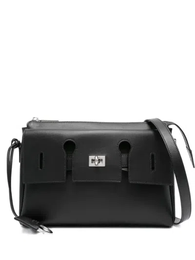 Balenciaga Bel Air Flap Messenger Bag In Black