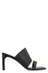 Balenciaga Black Leather Bel Air Sandals In Black