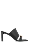 Balenciaga Black Leather Bel Air Sandals In Black