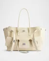 Balenciaga Bel Air Medium Leather Tote Bag In 9723 Soya